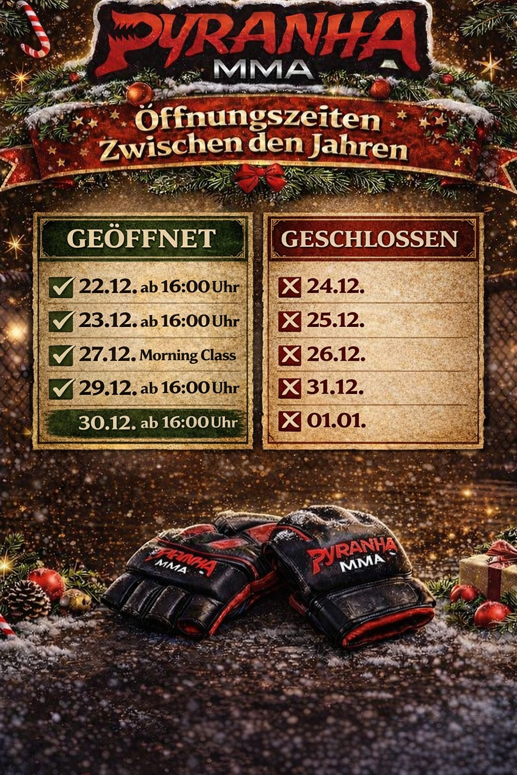 Weihnachten MMA Kampfsport